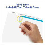 Avery® Print and Apply Index Maker Clear Label Dividers, 5-Tab, White Tabs, 11 x 8.5, White, 50 Sets (AVE11556)