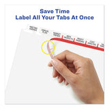 Avery® Print and Apply Index Maker Clear Label Dividers, Big Tab, 8-Tab, 11 x 8.5, White, 5 Sets (AVE11493)