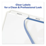 Avery&reg; Print and Apply Index Maker Clear Label Unpunched Dividers, 3-Tab, Ltr, 25 Sets (AVE11442)