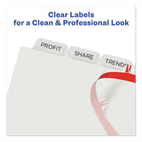 Avery® Print and Apply Index Maker Clear Label Dividers, 8-Tab, 11 x 8.5, White, 5 Sets (AVE11437)
