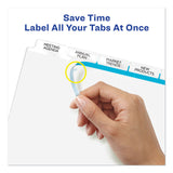 Avery® Print and Apply Index Maker Clear Label Dividers, Big Tab, 5-Tab, White Tabs, 11 x 8.5, White, 1 Set (AVE11490)