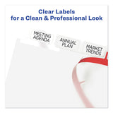 Avery® Print and Apply Index Maker Clear Label Dividers, Big Tab, 8-Tab, 11 x 8.5, White, 5 Sets (AVE11493)