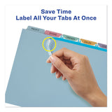 Avery® Print and Apply Index Maker Clear Label Plastic Dividers with Printable Label Strip, 5-Tab, 11 x 8.5, Assorted Tabs, 5 Sets (AVE12452) 5 Sets of 5