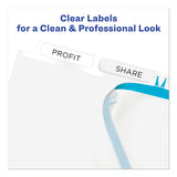 Avery® Print and Apply Index Maker Clear Label Plastic Dividers w/Printable Label Strip, 5-Tab, 11 x 8.5, Frosted Clear Tabs, 5 Sets (AVE12449) 5 Sets of 5