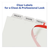 Avery® Print and Apply Index Maker Clear Label Dividers, 8-Tab, 11 x 8.5, White, 50 Sets (AVE11557)