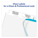 Avery® Print and Apply Index Maker Clear Label Dividers, Big Tab, 5-Tab, White Tabs, 11 x 8.5, White, 1 Set (AVE11490)