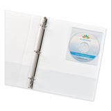 Avery® Self-Adhesive Media Pockets, 1 Disc Capacity, Clear, 10/Pack (AVE73721)