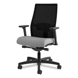 HON® Ignition 2.0 4-Way Stretch Mid-Back Mesh Task Chair, Supports 300 lb, 17" to 21" Seat Height, Frost Seat, Black Back/Base (HONI2M2AMLC22TK)