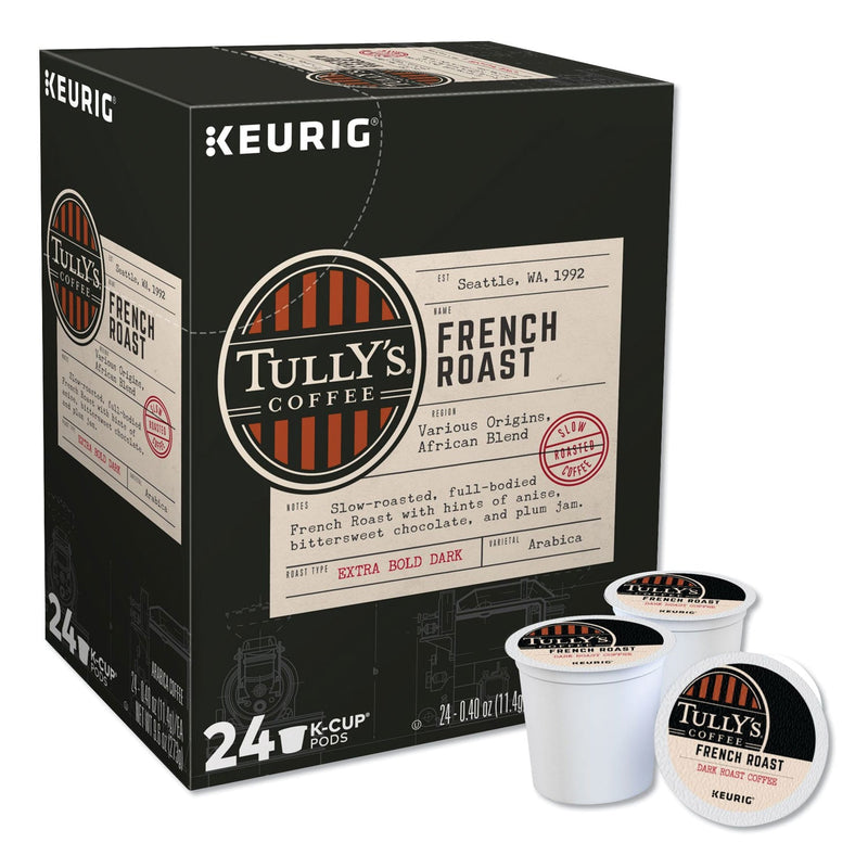 Tully's Coffee® French Roast Decaf Coffee K-Cups, 24/Box (GMT192419) Box of 24