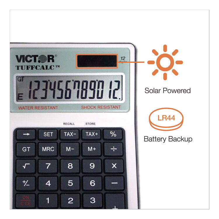 Victor® TUFFCALC Desktop Calculator, 12-Digit LCD (VCT99901) Each