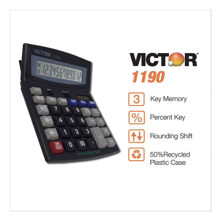 Victor® 1190 Executive Desktop Calculator, 12-Digit LCD (VCT1190) Each