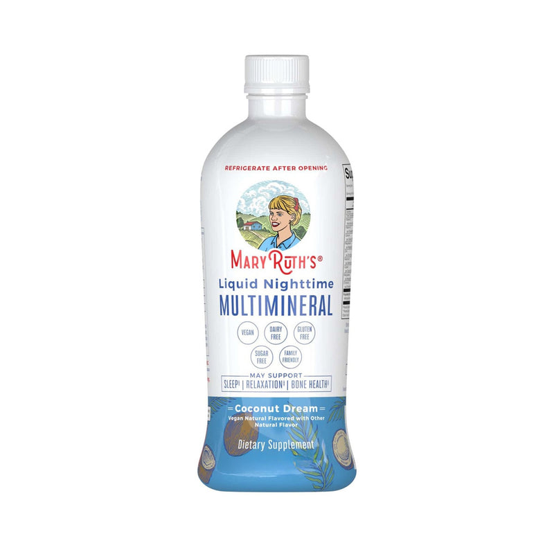 Mary Ruth's® Liquid Nighttime Multimineral Dietary Supplement Vitamin C / D / Calcium / Magnesium 1 mg - 1.7 mcg - 60 mg - 10 mg Strength Liquid 30 oz. Coconut Flavor (1271768_EA) 1/EA