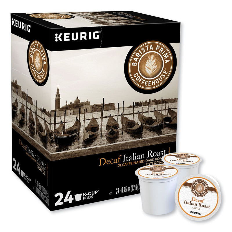 Barista Prima Coffeehouse® Decaf Italian Roast Coffee K-Cups, 24/Box (GMT8506) Box of 24