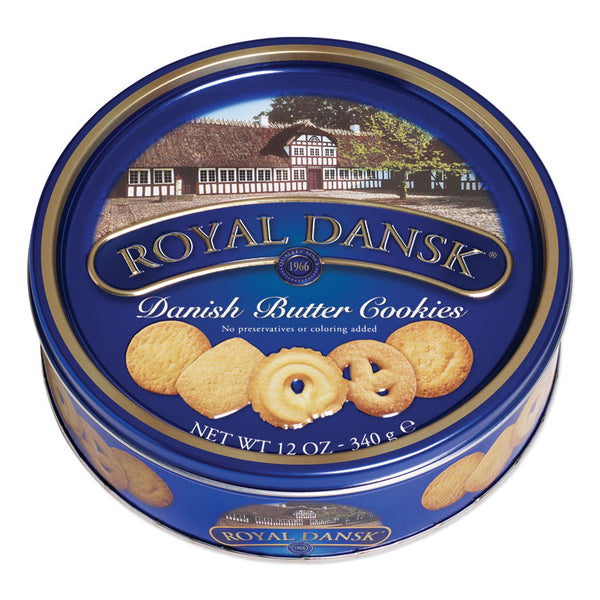 Royal Dansk® Cookies, Danish Butter, 12 oz Tin (OFX53005) Each