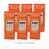 GOJO® FAST TOWELS Hand Cleaning Towels, 2-Ply, 7.75 x 11, Fresh Citrus, Blue, 60/Pack, 6 Packs/Carton (GOJ628506)