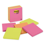 Post-it® Notes Original Pads in Poptimistic Collection Colors, 4" x 4", 100 Sheets/Pad, 5 Pads/Pack (MMM6755LAN) Pack of 5
