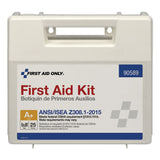 First Aid Only™ ANSI 2015 Compliant Class A+ Type I and II First Aid Kit for 25 People, 141 Pieces, Plastic Case (FAO90589)