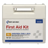 First Aid Only™ ANSI 2015 Compliant Class A+ Type I and II First Aid Kit for 25 People, 141 Pieces, Plastic Case (FAO90589) Each