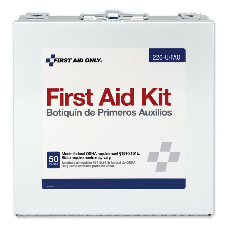 First Aid Only™ First Aid Station for 50 People, 196 Pieces, OSHA Compliant, Metal Case (FAO226U) Each