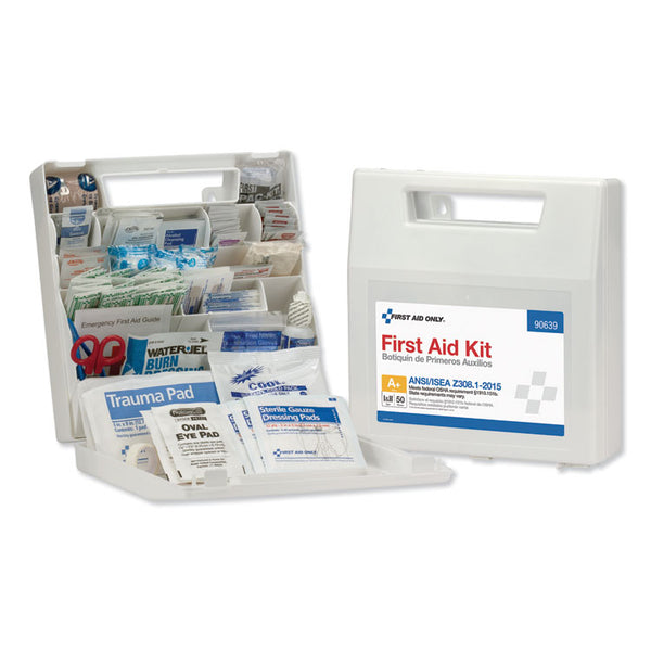 First Aid Only™ ANSI Class A+ First Aid Kit for 50 People, 183 Pieces, Plastic Case (FAO90639) 1 Kit