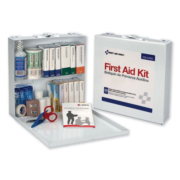 First Aid Only™ First Aid Station for 50 People, 196 Pieces, OSHA Compliant, Metal Case (FAO226U) Each