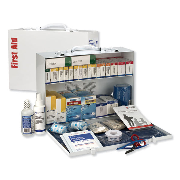 First Aid Only™ ANSI 2015 Class B+ Type I and II Industrial First Aid Kit for 75 People, 446 Pieces, Metal Case (FAO90573) Each
