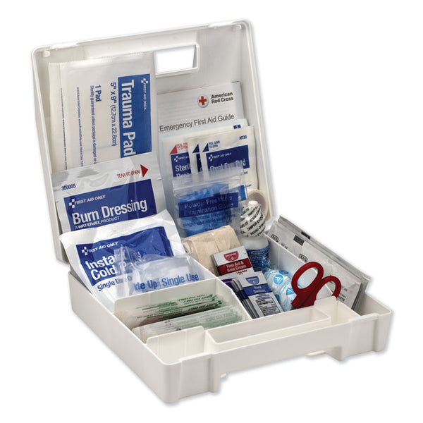 First Aid Only™ ANSI 2015 Compliant Class A Type I and II First Aid Kit for 25 People, 89 Pieces, Plastic Case (FAO90588) Each