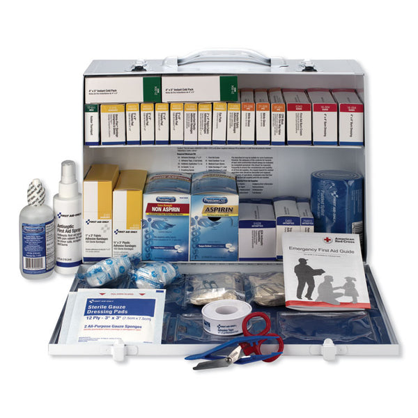 First Aid Only™ ANSI 2015 Class B+ Type I and II Industrial First Aid Kit for 75 People, 446 Pieces, Metal Case (FAO90573) Each
