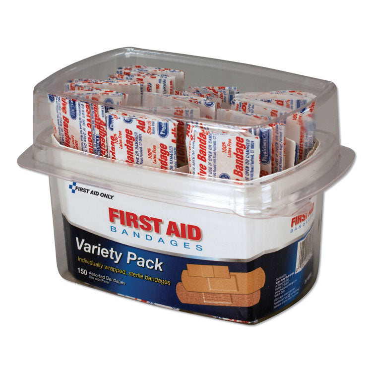 PhysiciansCare® by First Aid Only® First Aid Bandages, Assorted, 150 Pieces/Kit (FAO90095) 1 Kit