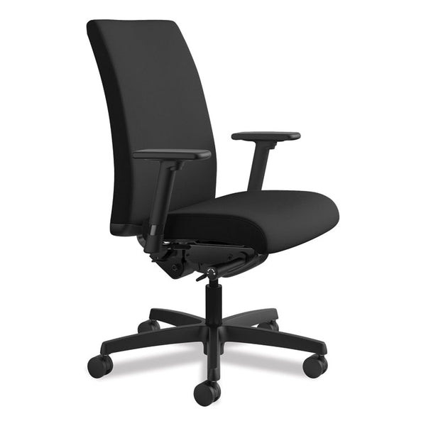 HON® Ignition Series Mid-Back Work Chair, Supports Up to 300 lb, 17" to 22" Seat Height, Black (HONIW104CU10)