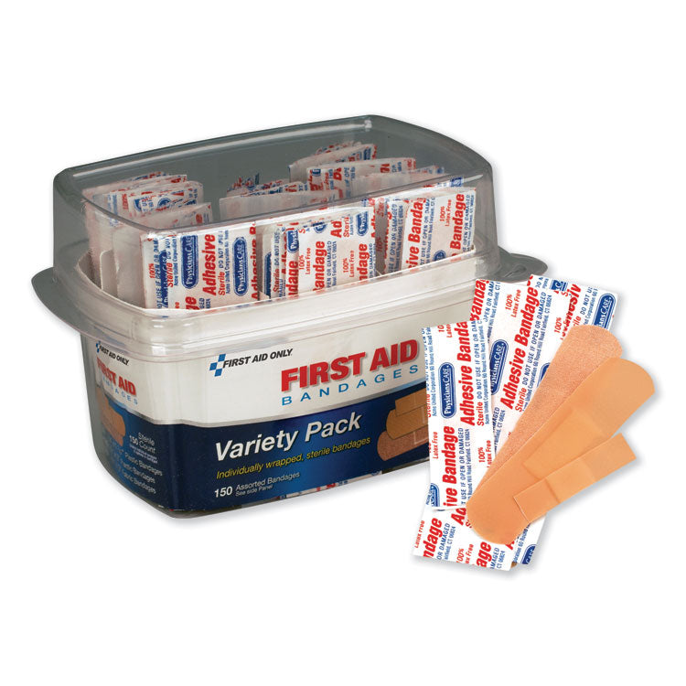 PhysiciansCare® by First Aid Only® First Aid Bandages, Assorted, 150 Pieces/Kit (FAO90095) 1 Kit