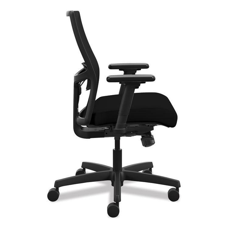 HON® Ignition 2.0 4-Way Stretch Low-Back Mesh Task Chair, Supports Up to 300 lb, 16.75" to 21.25" Seat Height, Black (HONITLMK1MC10B)