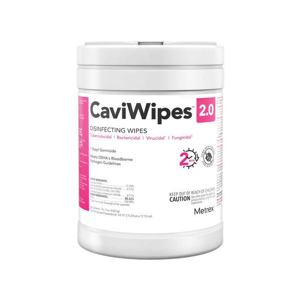 CaviWipes™ 2.0 Surface Disinfectant Premoistened Manual Pull Wipe 160 Count Canister Alcohol Scent NonSterile (1190688_EA) 1/EA