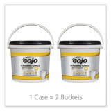 GOJO® Scrubbing Towels, Hand Cleaning, Orange Scent, White/Yellow, 170/Bucket, 2 Buckets/Carton (GOJ639802) Case of 2