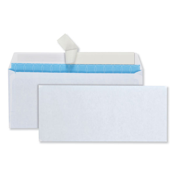 Quality Park™ Security Envelope, #10, Commercial Flap, Redi-Strip Adhesive Closure, 4.13 x 9.5, White, 500/Box (QUA90019) Box of 500