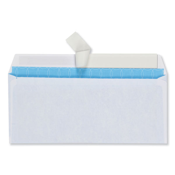 Quality Park™ Security Envelope, #10, Commercial Flap, Redi-Strip Adhesive Closure, 4.13 x 9.5, White, 500/Box (QUA90019) Box of 500