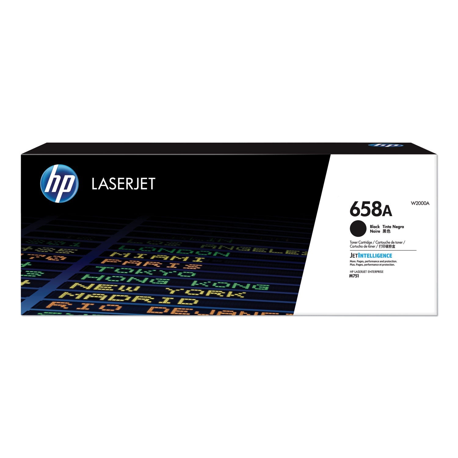 HP HP 658A, (W2000A) Black Original LaserJet Toner Cartridge (HEWW2000 ...