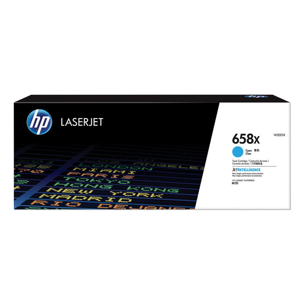 HP HP 658X, (W2001X) High-Yield Cyan Original LaserJet Toner Cartridge (HEWW2001X)