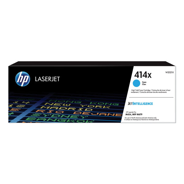 HP HP 414X, (W2021X) High-Yield Cyan Original LaserJet Toner Cartridge (HEWW2021X)