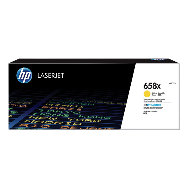 HP HP 658X, (W2002X) High-Yield Yellow Original LaserJet Toner Cartridge (HEWW2002X)