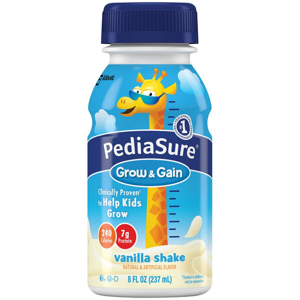 PediaSure® Grow & Gain Shake Pediatric Oral Supplement Vanilla Flavor 8 oz. Bottle Liquid Calories (787089_PK) 6/PK