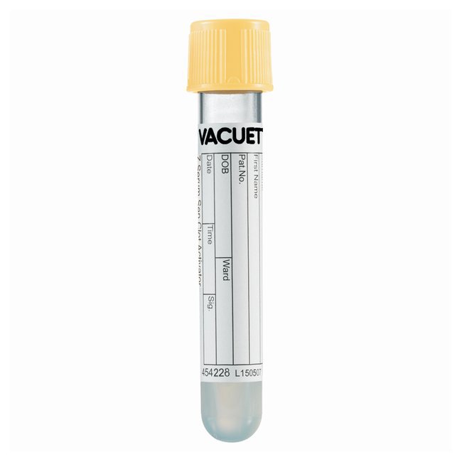 VACUETTE® Z Serum Sep Clot Activator Venous Blood Collection Tube Clot Activator / Separator Gel Additive 3.5 mL Pull Cap Polyethylene Terephthalate (PET) Tube (788747_CS) 1200/CS