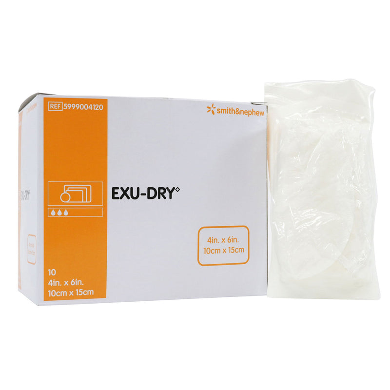 EXU-DRY Anti-Shear Super Absorbent Dressing 4 X 6 Inch Rectangle (388241_BX) 10/BX