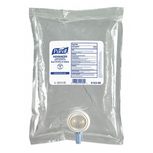Purell® Advanced Hand Sanitizer 1,000 mL Ethyl Alcohol Gel Dispenser Refill Bag (1167989_CS) 8/CS