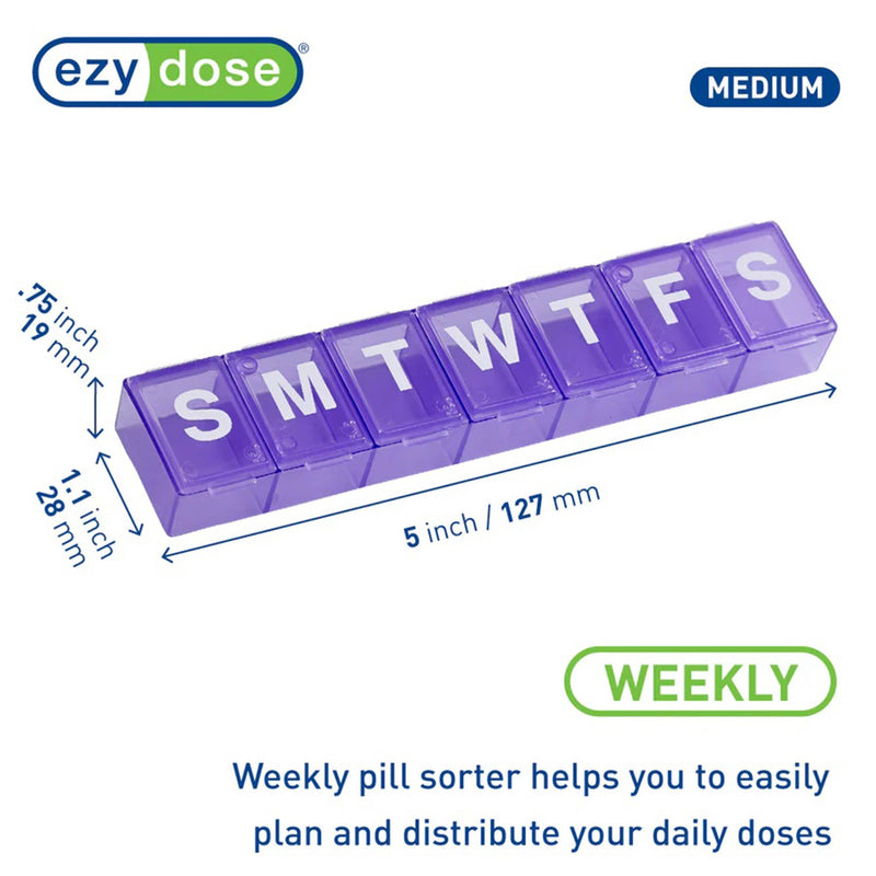 Ezy Dose® Pill Organizer Medium 7 Day 1 Dose (634083_PK) 6/PK
