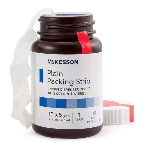 McKesson Wound Packing Strip Non-impregnated 1 Inch X 5 Yard Sterile Plain (470438_CS) 12/CS