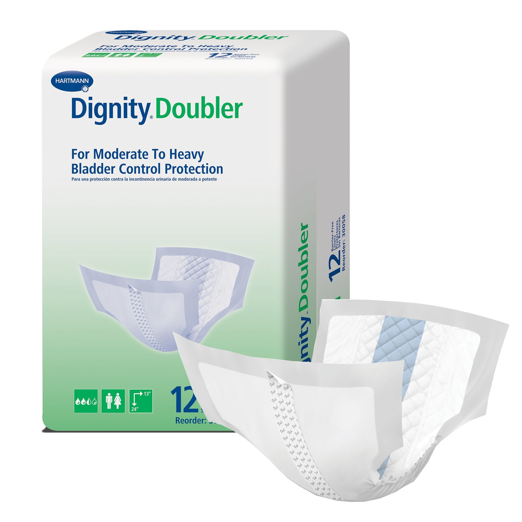 Dignity® Doubler Bladder Control Pad 13 X 24 Inch Moderate Absorbency ...