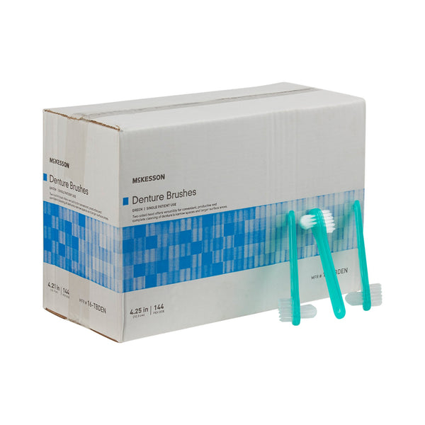 McKesson Denture Brush 2-Sided Bristle Green (472578_CS) 1440/CS