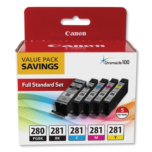 Canon® 2075C006 (PGI-280; CLI-281) Ink, Black XL/Black/Cyan/Magenta/Yellow (CNM2075C006)