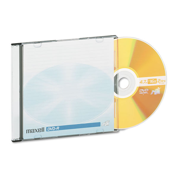 Maxell® DVD-R Recordable Disc, 4.7 GB, 16x, Jewel Case, Gold, 10/Pack (MAX638004) Each